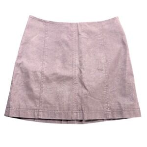 Free People Modern Femme Vegan Leather Mini Skirt Mauve Pink Size 10 OB402773